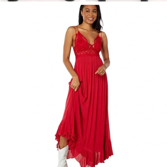 NWT Free People Adella Maxi Slip Dress Intimately FP lace - Picture 2 of 7